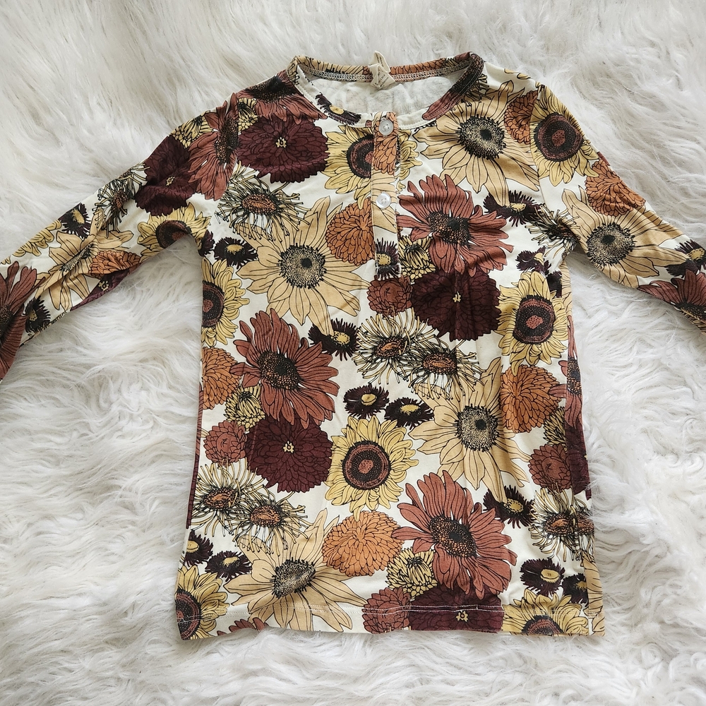 Long Sleeve Kate Quinn Harvest Sunflowers Size 5